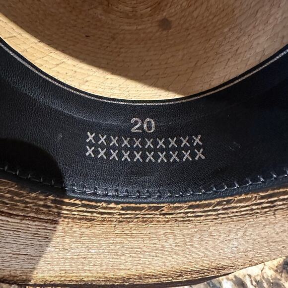 Justin Authentic Headwear Cowboy Hat by Milano Headwear 20X Size 6 7/8 - Picture 4 of 8